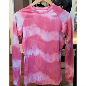 Pink Tie Dye Nike Running Top